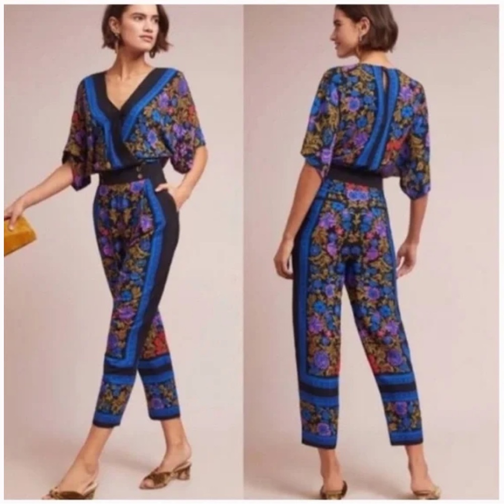 Anthropologie Ett Twa Scarf Jumpsuit size 4